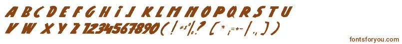 Шрифт RoadOfDeal – коричневые шрифты на белом фоне