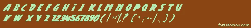 RoadOfDeal Font – Green Fonts on Brown Background