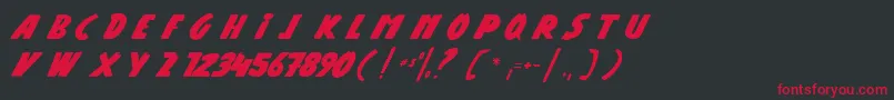 RoadOfDeal Font – Red Fonts on Black Background