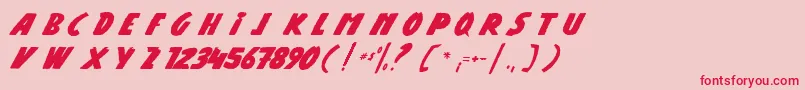RoadOfDeal Font – Red Fonts on Pink Background