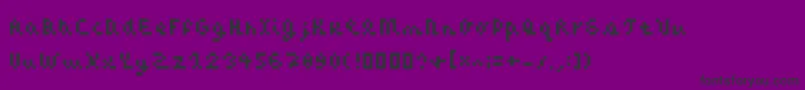 Cazoom Font – Black Fonts on Purple Background
