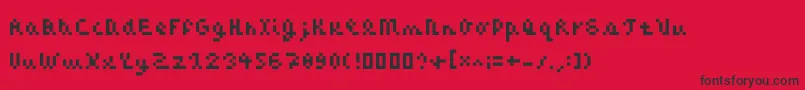 Cazoom Font – Black Fonts on Red Background