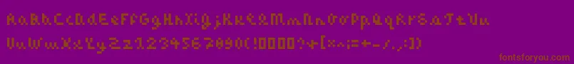 Cazoom Font – Brown Fonts on Purple Background