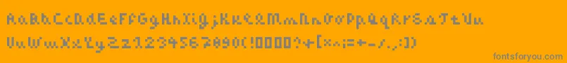 Cazoom Font – Gray Fonts on Orange Background