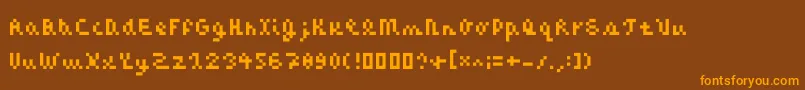 Cazoom Font – Orange Fonts on Brown Background