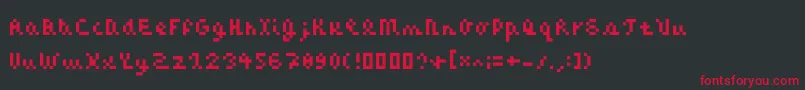 Cazoom Font – Red Fonts on Black Background