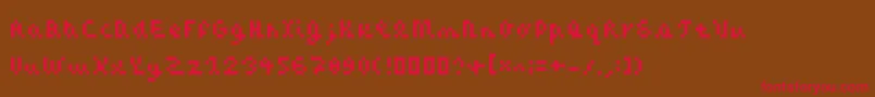 Cazoom Font – Red Fonts on Brown Background