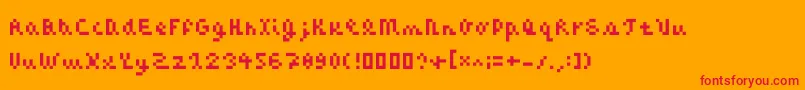 Cazoom Font – Red Fonts on Orange Background