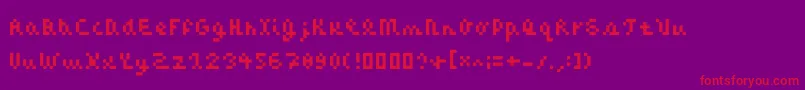 Cazoom Font – Red Fonts on Purple Background