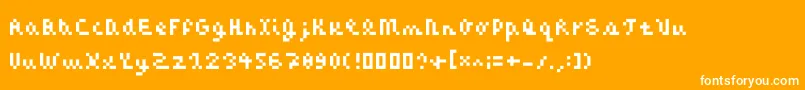 Cazoom Font – White Fonts on Orange Background