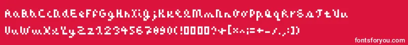 Cazoom Font – White Fonts on Red Background