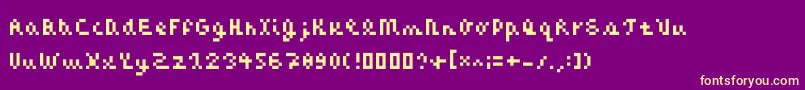 Шрифт Cazoom – жёлтые шрифты на фиолетовом фоне