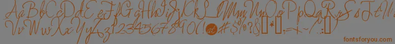 Lisätietoja Enchanted ffy-fontista Enchanted ffy-fontti – ruskeat fontit harmaalla taustalla