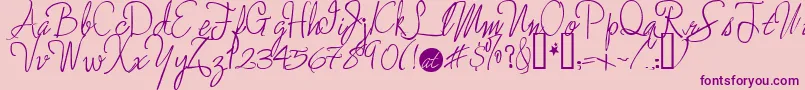 Police Enchanted ffy – polices violettes sur fond rose