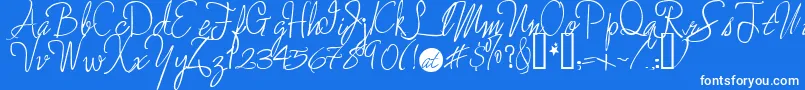 Enchanted ffy Font – White Fonts on Blue Background