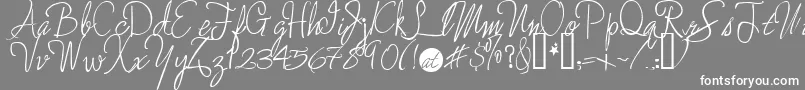 フォントEnchanted ffy – 灰色の背景に白い文字