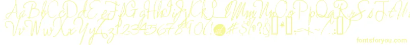 Enchanted ffy-Schriftart – Gelbe Schriften