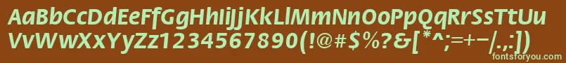 Шрифт FiestaBold – зелёные шрифты на коричневом фоне