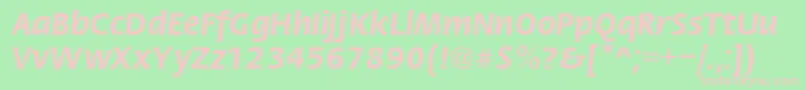 FiestaBold Font – Pink Fonts on Green Background