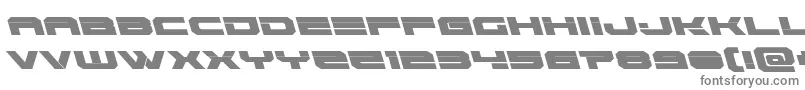 Eridanusleft-fontti – harmaat kirjasimet valkoisella taustalla