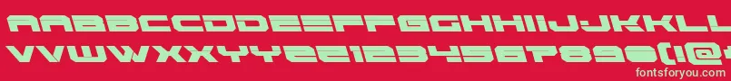 Eridanusleft-Schriftart – Grüne Schriften auf rotem Hintergrund