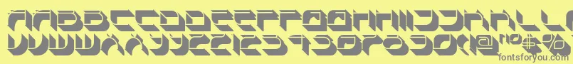 Spondulixnf-Schriftart – Graue Schriften auf gelbem Hintergrund