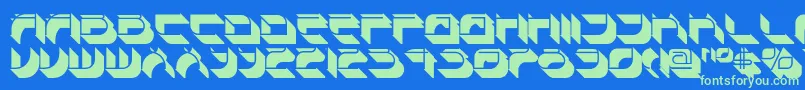 Police Spondulixnf – polices vertes sur fond bleu