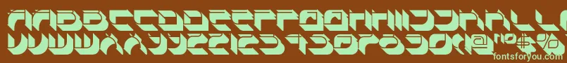 Spondulixnf-Schriftart – Grüne Schriften auf braunem Hintergrund