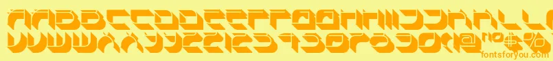 Police Spondulixnf – polices orange sur fond jaune