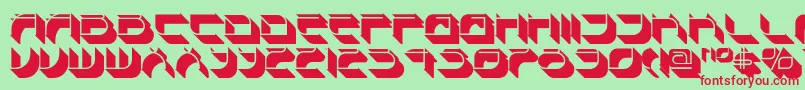Spondulixnf Font – Red Fonts on Green Background