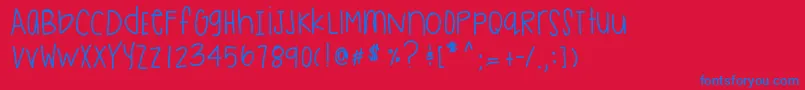 Stateofdreaming Font – Blue Fonts on Red Background