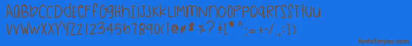 Stateofdreaming Font – Brown Fonts on Blue Background