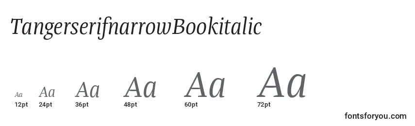 Размеры шрифта TangerserifnarrowBookitalic