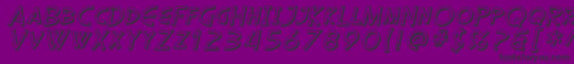 SfDiegoSansShadedOblique Font – Black Fonts on Purple Background