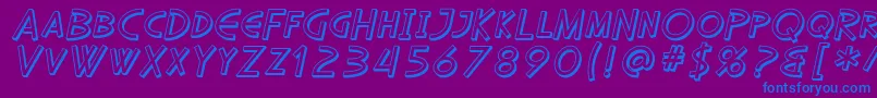 SfDiegoSansShadedOblique Font – Blue Fonts on Purple Background