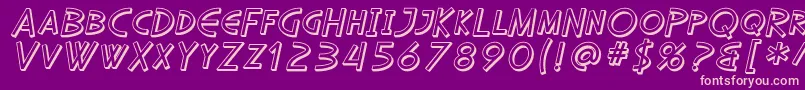 SfDiegoSansShadedOblique Font – Pink Fonts on Purple Background