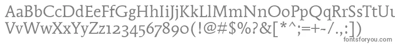 MendozaRomanOsItcTtBook Font – Gray Fonts on White Background