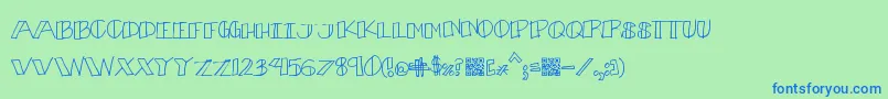 Bouquet Font – Blue Fonts on Green Background