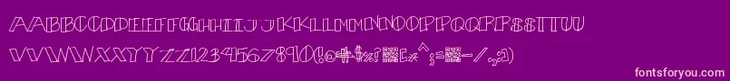 Bouquet Font – Pink Fonts on Purple Background