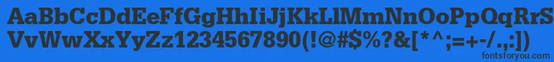 GlyphaltstdBlack Font – Black Fonts on Blue Background