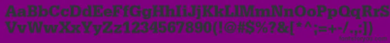 フォントGlyphaltstdBlack – 紫の背景に黒い文字