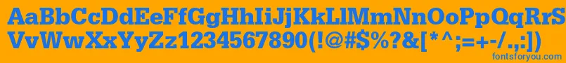 GlyphaltstdBlack Font – Blue Fonts on Orange Background