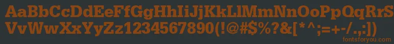 GlyphaltstdBlack-fontti – ruskeat fontit mustalla taustalla