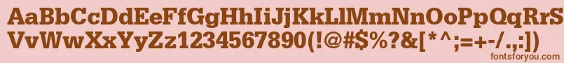 GlyphaltstdBlack Font – Brown Fonts on Pink Background