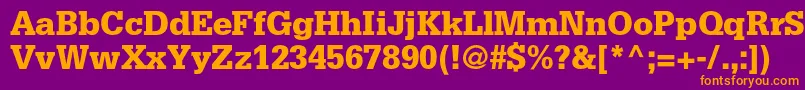 GlyphaltstdBlack Font – Orange Fonts on Purple Background