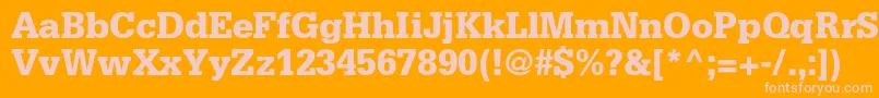 GlyphaltstdBlack Font – Pink Fonts on Orange Background