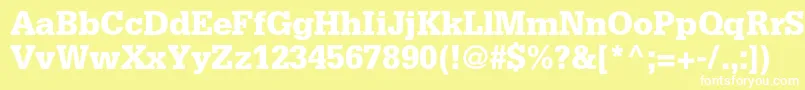 GlyphaltstdBlack Font – White Fonts on Yellow Background