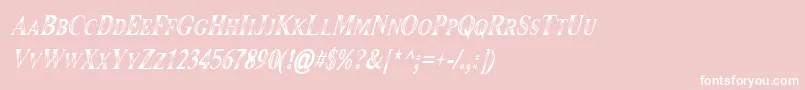 Maranallo High Italic-fontti – valkoiset fontit vaaleanpunaisella taustalla