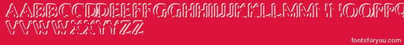 Punch Font – Pink Fonts on Red Background