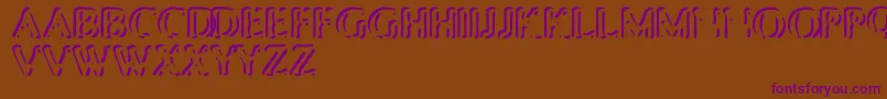 Punch Font – Purple Fonts on Brown Background